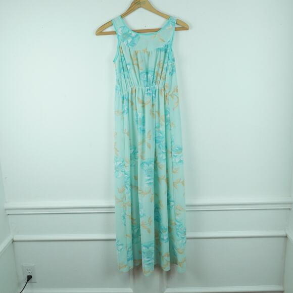Vintage 32 XS Nightgown Pastel Blue Floral Dainty Fairy Ethereal Coquette 70s - Picture 8 of 10